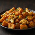 Aloo Gobi Masala dry style with potatoes, cauliflower and Indian spices