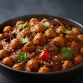 Chana Masala chickpeas in rich thick Indian masala gravy sauce